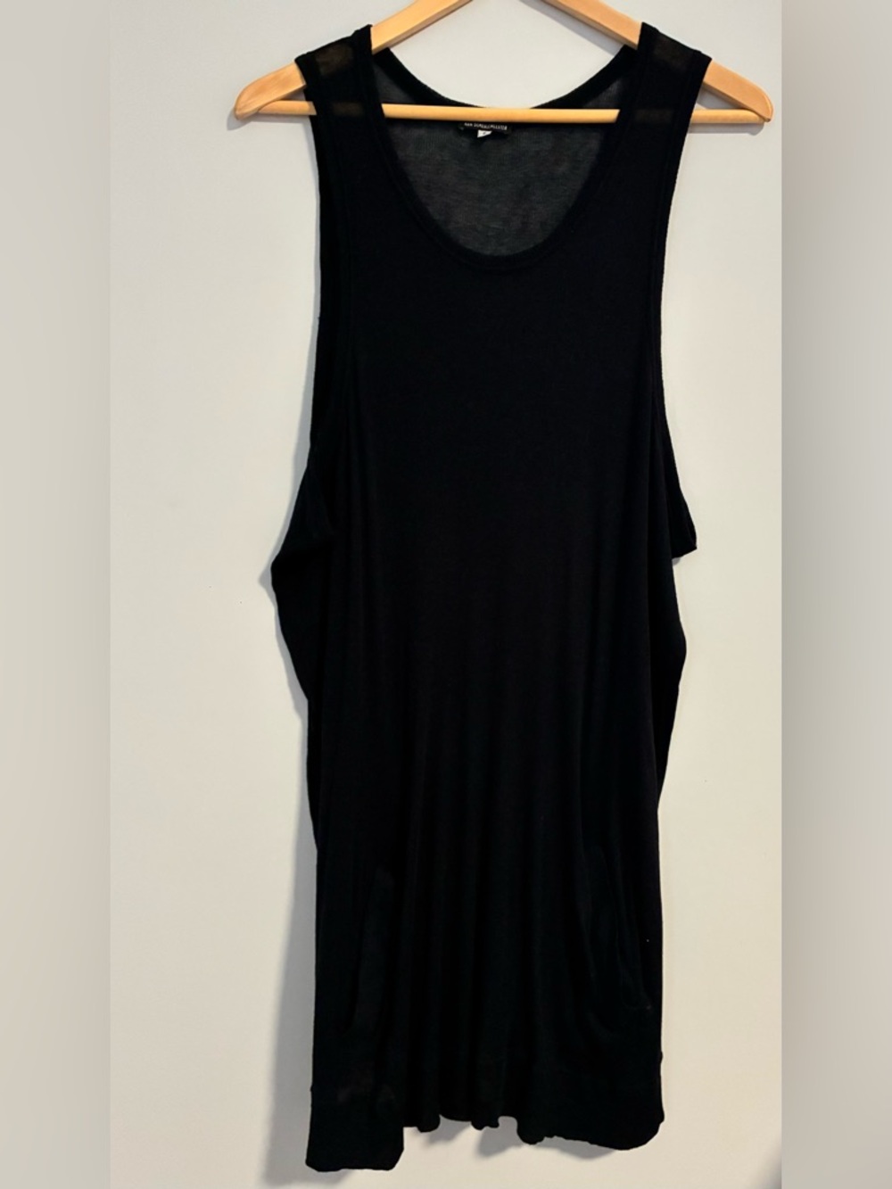Ann Demeulemeester Black Sleeveless Tank Top